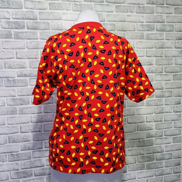 Vintage 90s Casual Corner Size L Colorful Abstract Geo Pattern Crew Neck Tshirt‎ - Picture 4 of 6